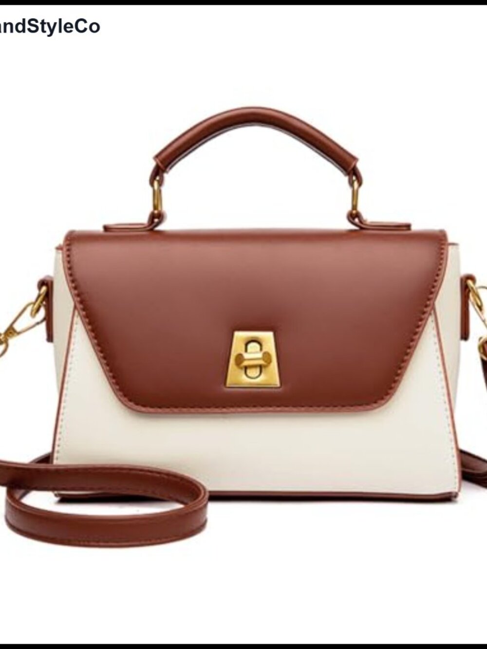 Small Faux Leather Crossbody Bag Top-Handle Shoulder Purse with Adjustable Strap